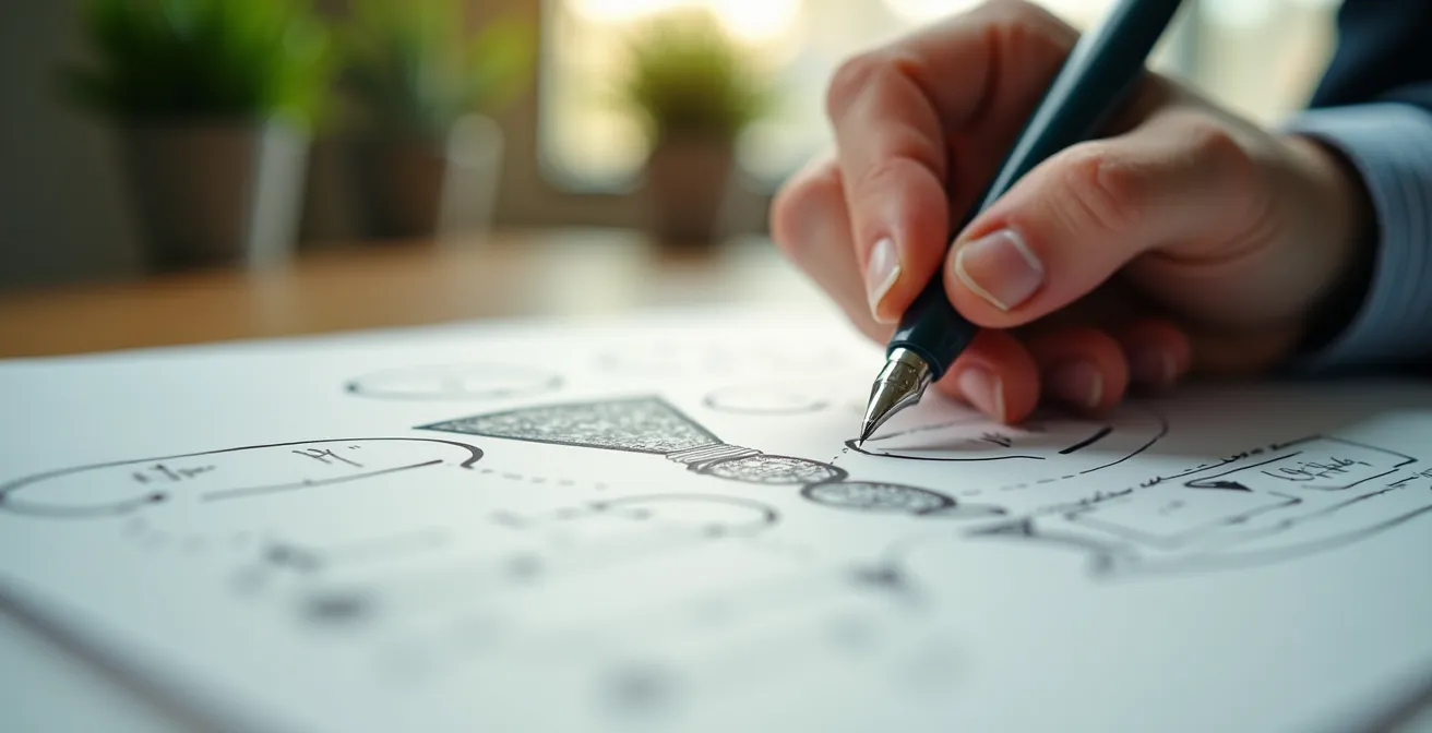 Detailaufnahme eines Content-Marketing-Workflows für deutsche B2B-Entscheider