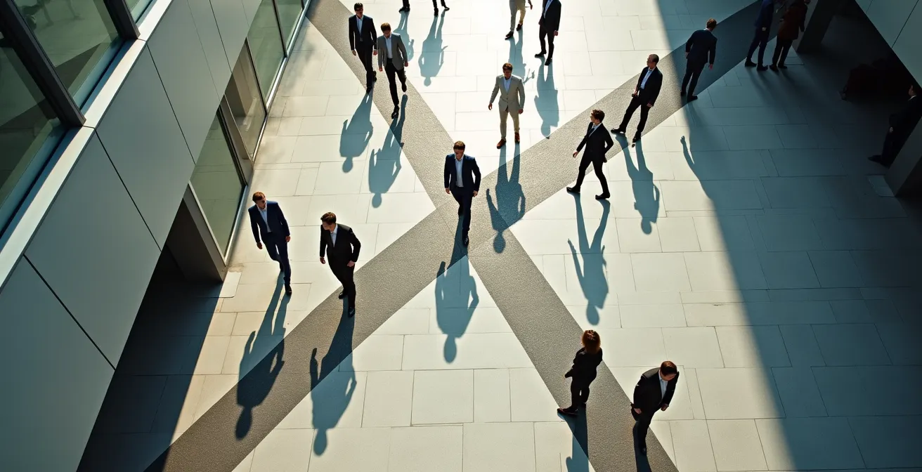 Abstrakte Darstellung einer Multi-Channel-Marketing-Journey