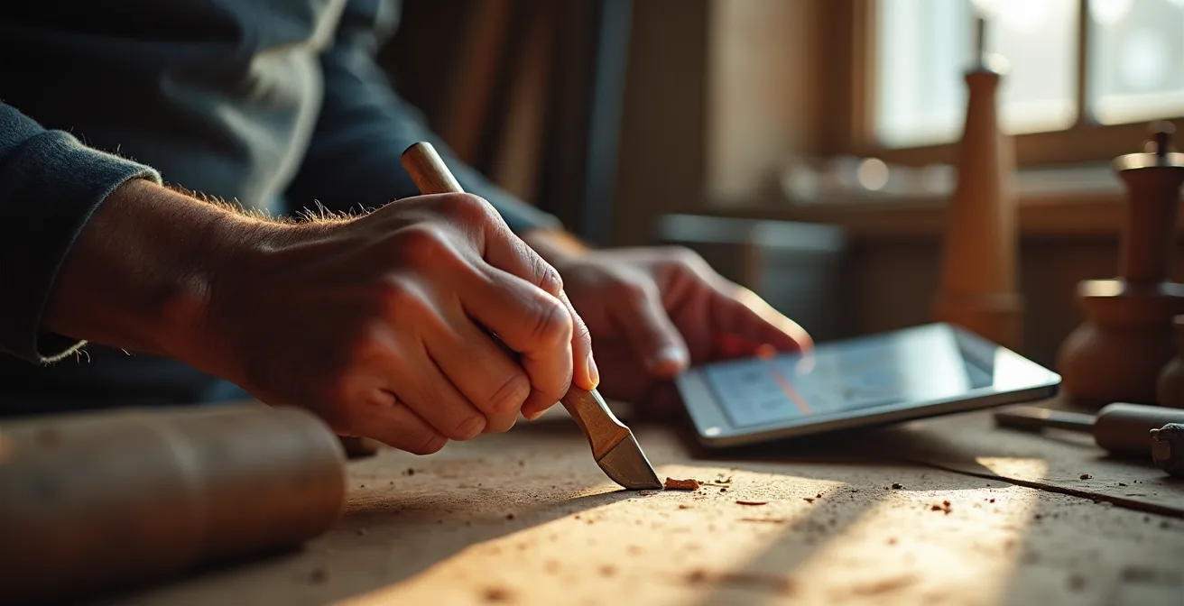 Harmonische Verbindung von traditionellem Handwerk und digitaler Technologie
