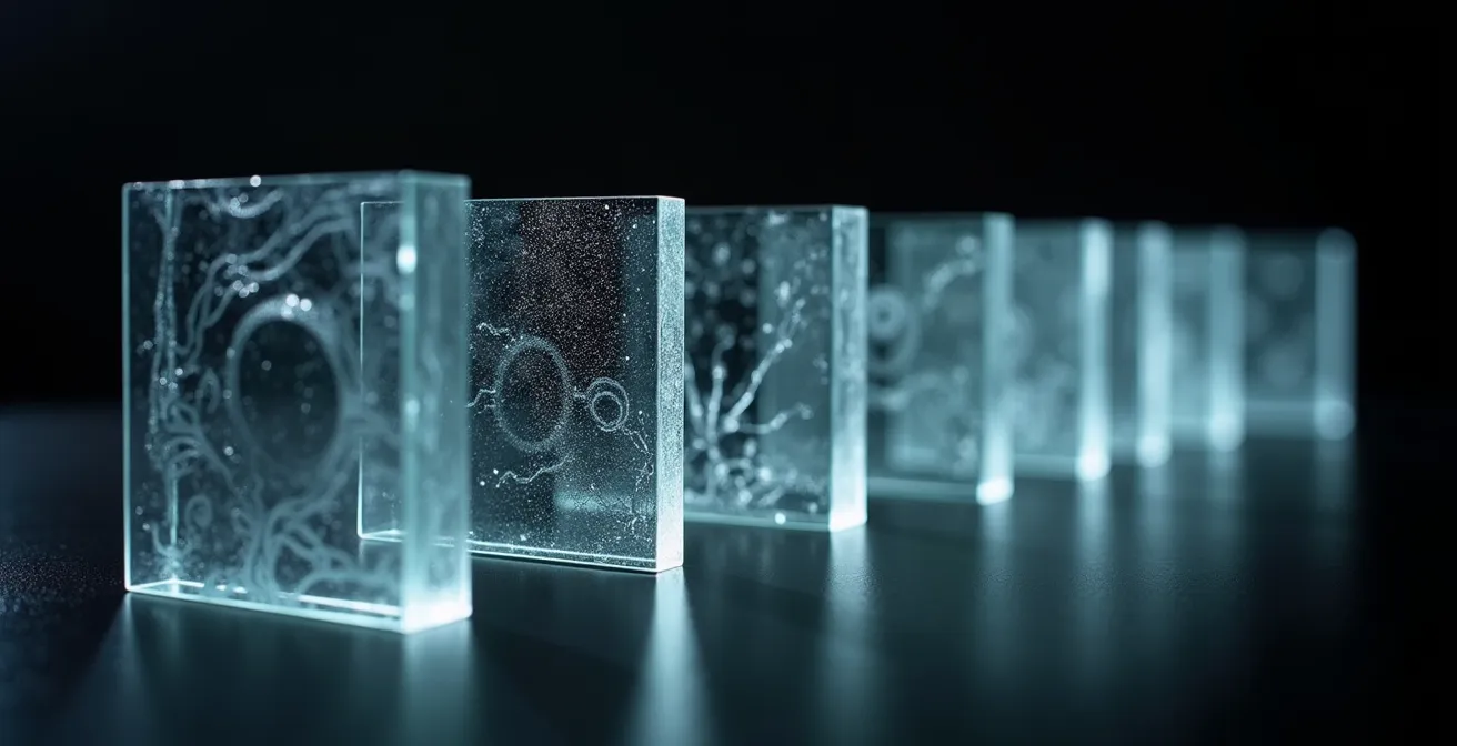 Visuelle Darstellung des EBIT-Bereinigungsprozesses mit Filterschichten