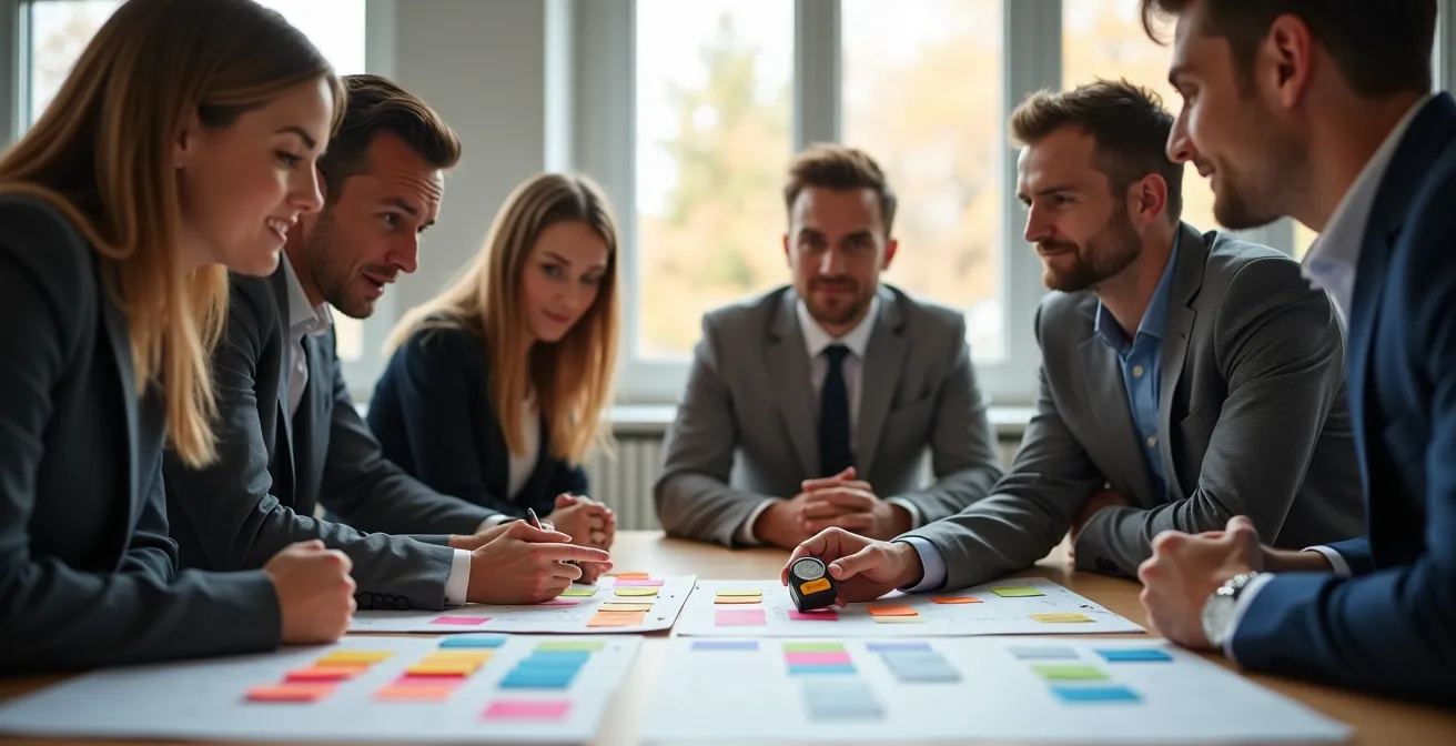 Visuelle Darstellung eines agilen Pilotprojekts in deutscher GmbH