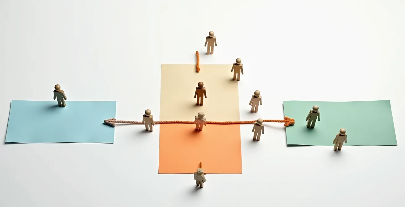 Visuelle Darstellung der Scrum-Rollen und Artefakte in einem deutschen Unternehmenskontext