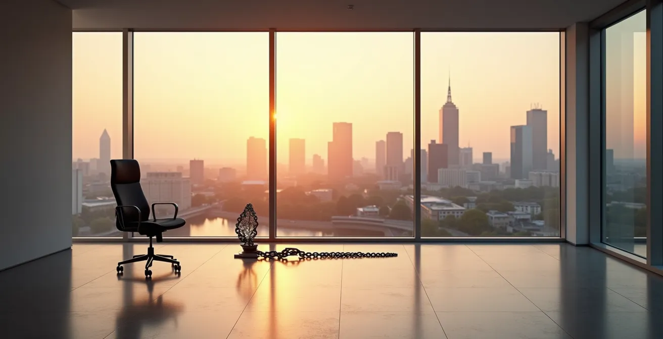 Symbolische Darstellung der Befreiung von persönlichen Bürgschaften durch Umschuldung